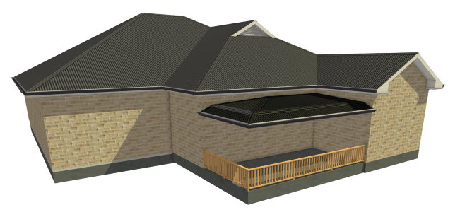 Perspective Full Overview displaying the roof